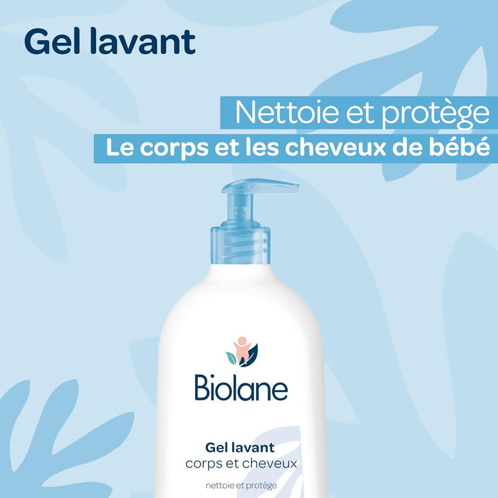 Biolane Body & Hair Washing Gel 2-1 - 350ml| بايولين جل استحمام للجسم والشعر -350 مل