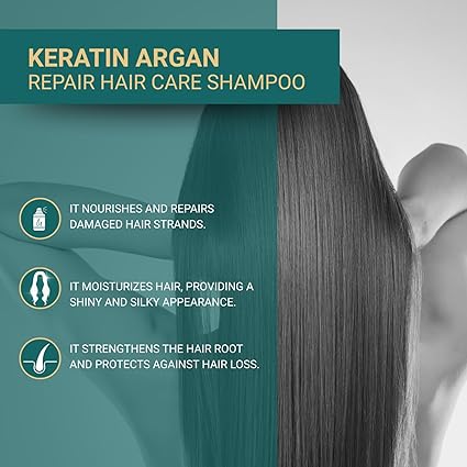 Bioxcin Keratin & Argan Repairing Shampoo - 300ml | بيوكسين شامبو مرمم كيراتين و أرغان - 300مل