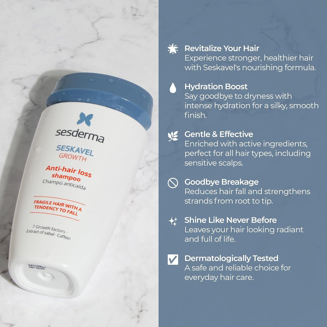 Sesderma Seskavel Shampoo - 250ml | سيسديرما شامبو مضاد لتساقط الشعر - 250 مل