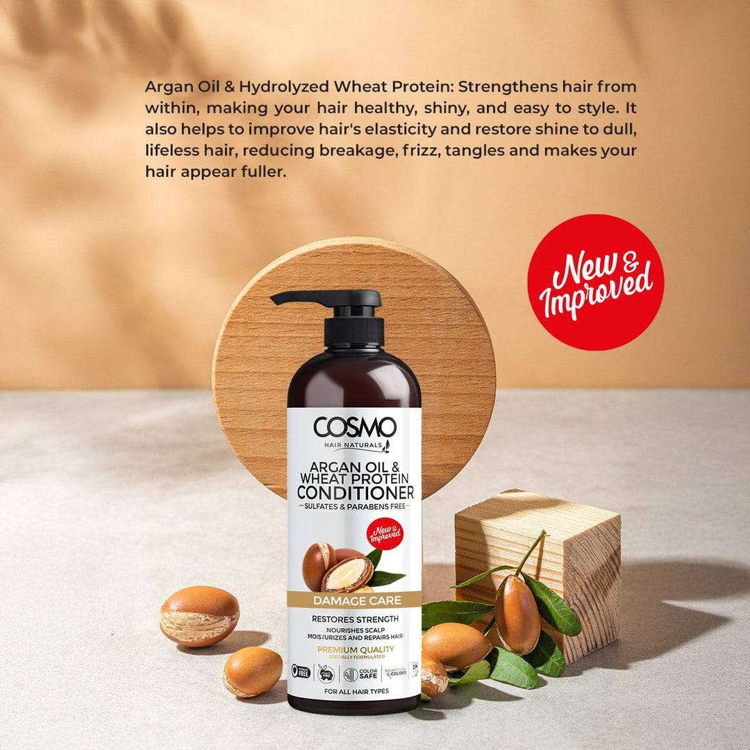 Cosmo Argan Oil & Wheat Protein Conditioner - 1000ml | بلسم كوزمو بزيت الأركان وبروتين القمح - 1000 مل
