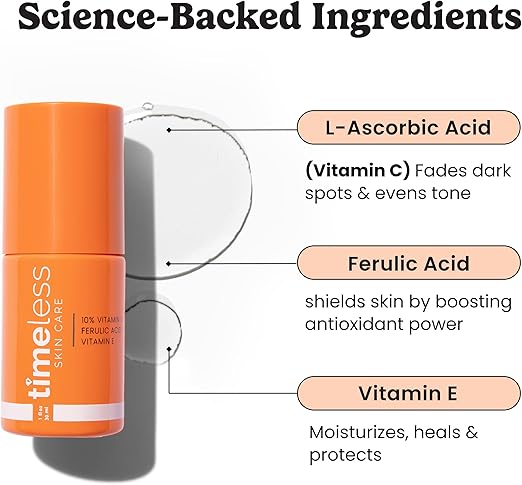 timeless 10% Vitamin C + E Serum - 30ml | تايم ليس سيروم فيتامين سي 10% - 30مل