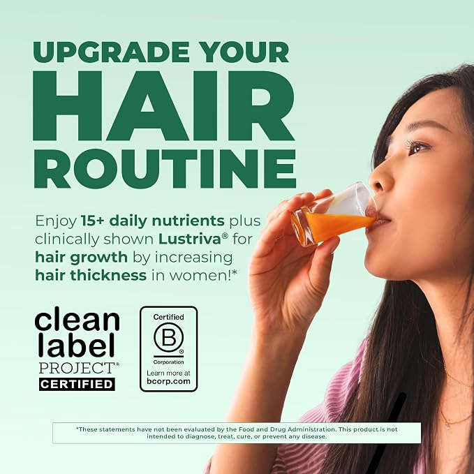 Mary Ruths Liquid Morning Multivitamin + Hair Growth Clinically Thicker Shown - 887ml 30fl oz | ماري روث مكمل متعدد الفيتامينات للنساء لدعم كثافة الشعر - 887 مل