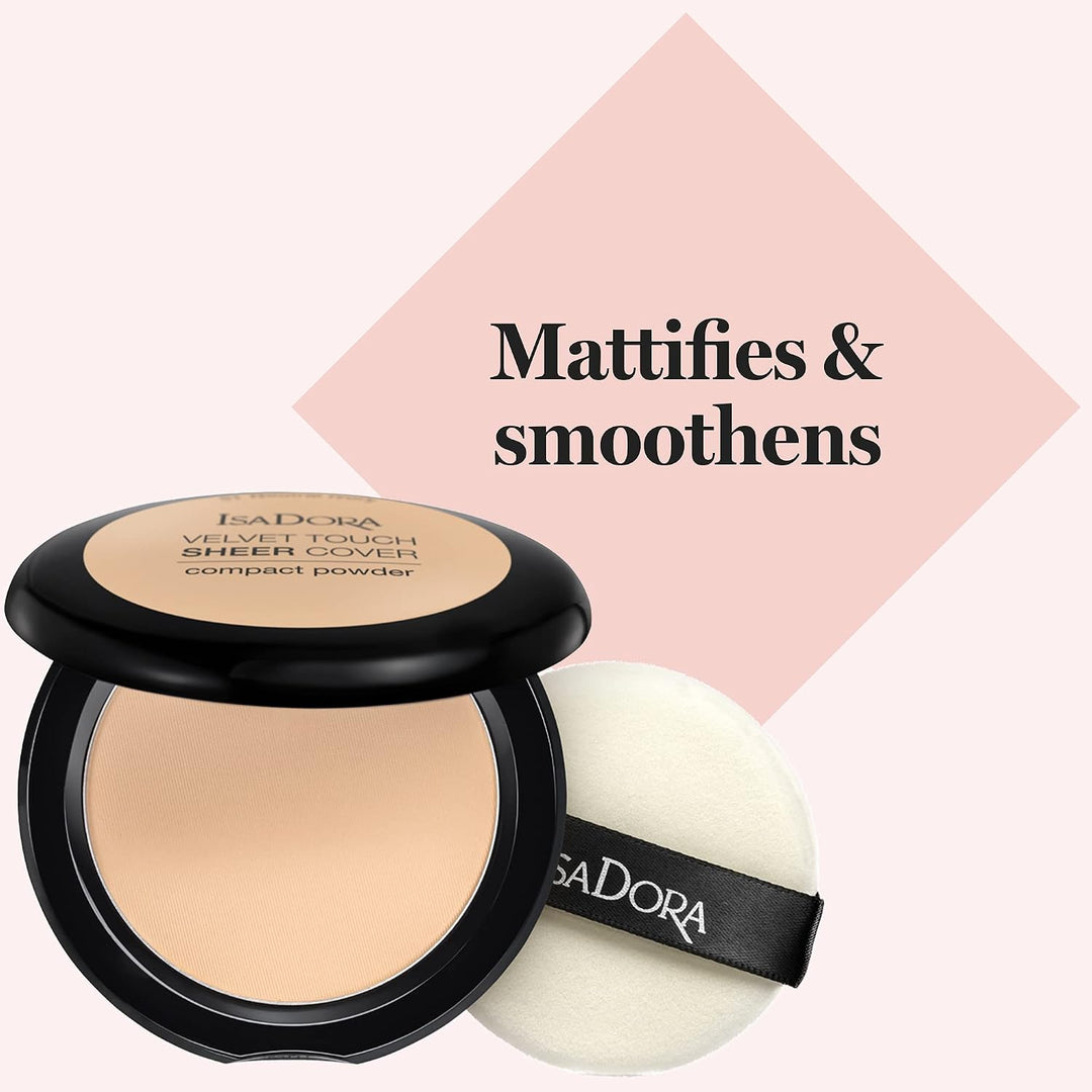 Isadora Velvet Touch Sheer Compact Powder- Warm Vanilla | ايزادورا بودرة مضغوطة فيلفيت تاتش - وارم فانيلا