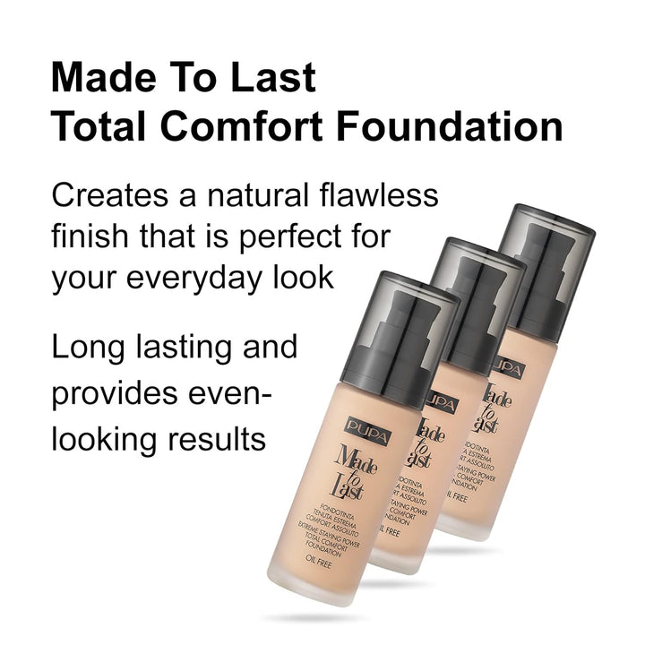 Pupa Active Light Foundation Perfect Skin SPF10 - 30ml | بوبا – كريم الأساس اكتيف لايت لبشرة مثالية مع حماية SPF10 – 30 مل