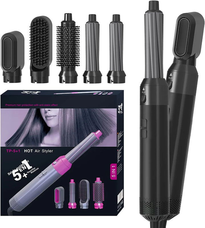 Tools & Cases HOT Air Styler 5 in 1 blow-dry styling tool set - Black | جهاز تصفيف الشعر 5 في 1 باللون الأسود