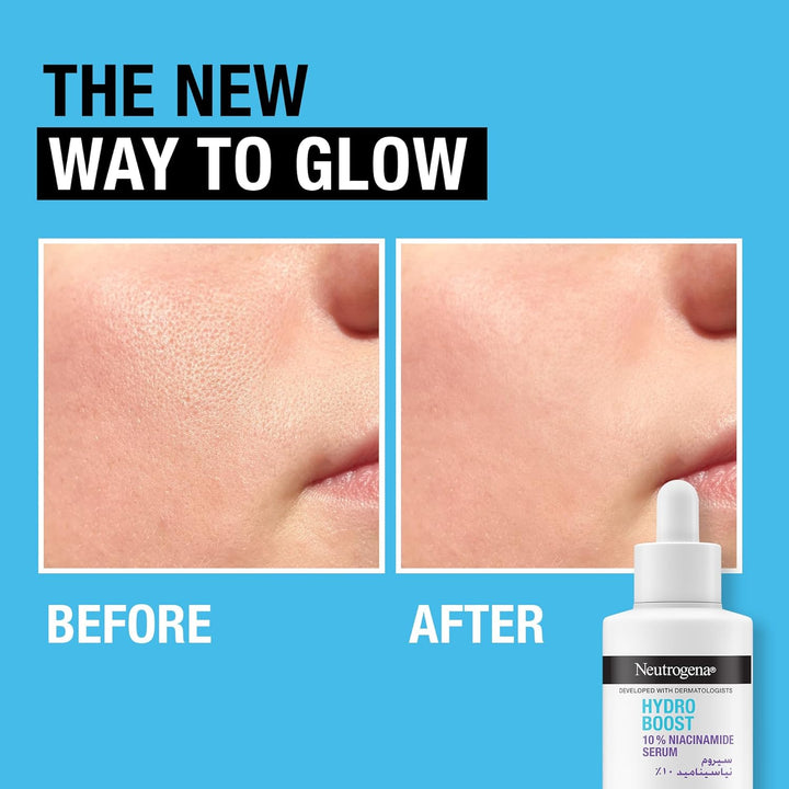 Neutrogena Hydro Boost 10% Niacinamide Serum - 30ml |نيتروجينا سيروم نياسيناميد 10% مع حمض الهيالورونيك - 30 مل