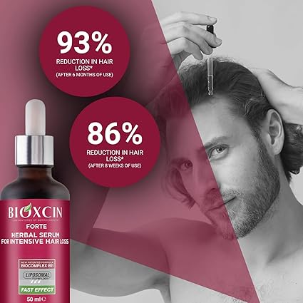 Bioxcin Herbal Serum For Intensive Hair Loss - 3 x - 50ml | بيوكسين سيروم عشبي مكثف لمكافحة تساقط الشعر – 3 عبوات × 50 مل