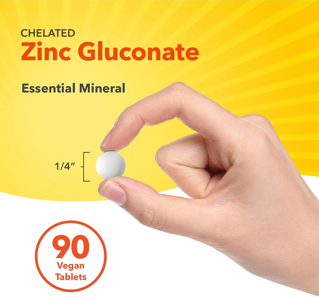 Sundance Zinc Gluconate 50 Mg - 90 Vegan Tablets | ساندانس زنك غلوكونات 50 ملغ - 90 قرص نباتي