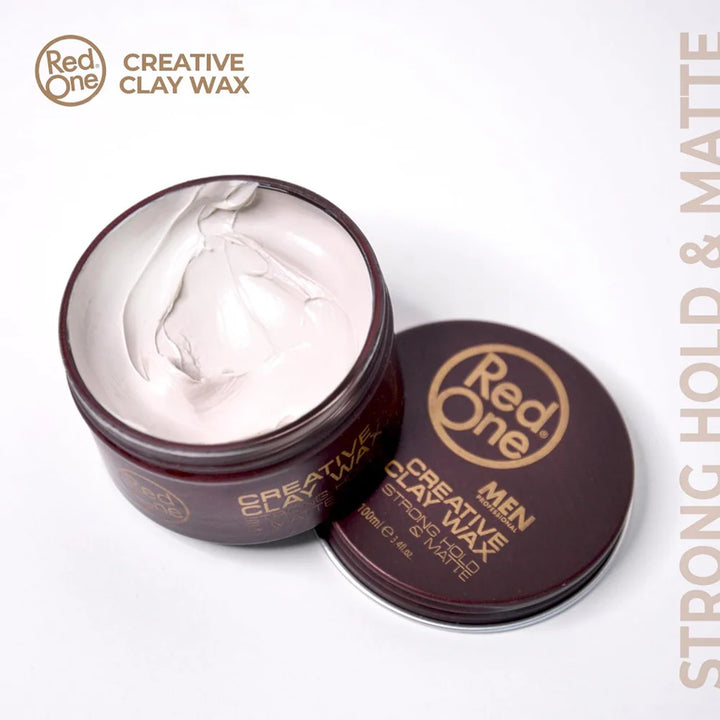 Red One Creative Clay Wax Tenue Forte Mat - 100ml | ريد ون شمع تثبيت الشعر للرجال- 100مل