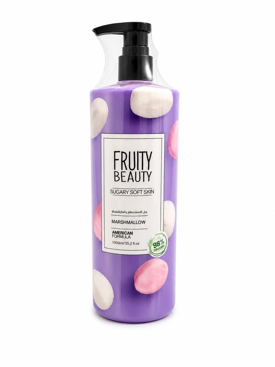 FRUITY BEAUTY Sugary Soft Skin Marsh Mallow Shower Gel - 1000ml | فروتي بيوتي شاور جل بالمارشملو - 1000 مل