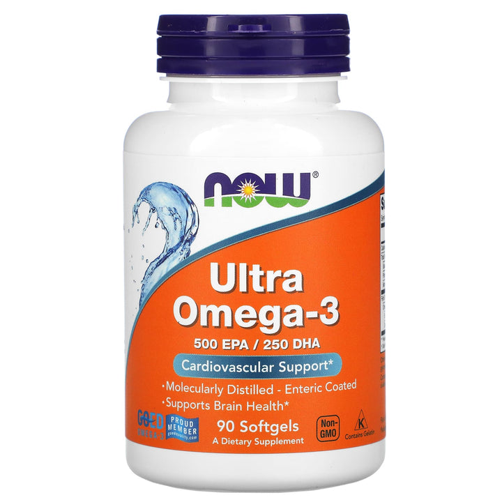 now Ultra Omega-3 Fish Oil - 90 Softgel | ناو ألترا أوميغا-3 زيت السمك - 90 كبسولة جيلاتينية طرية