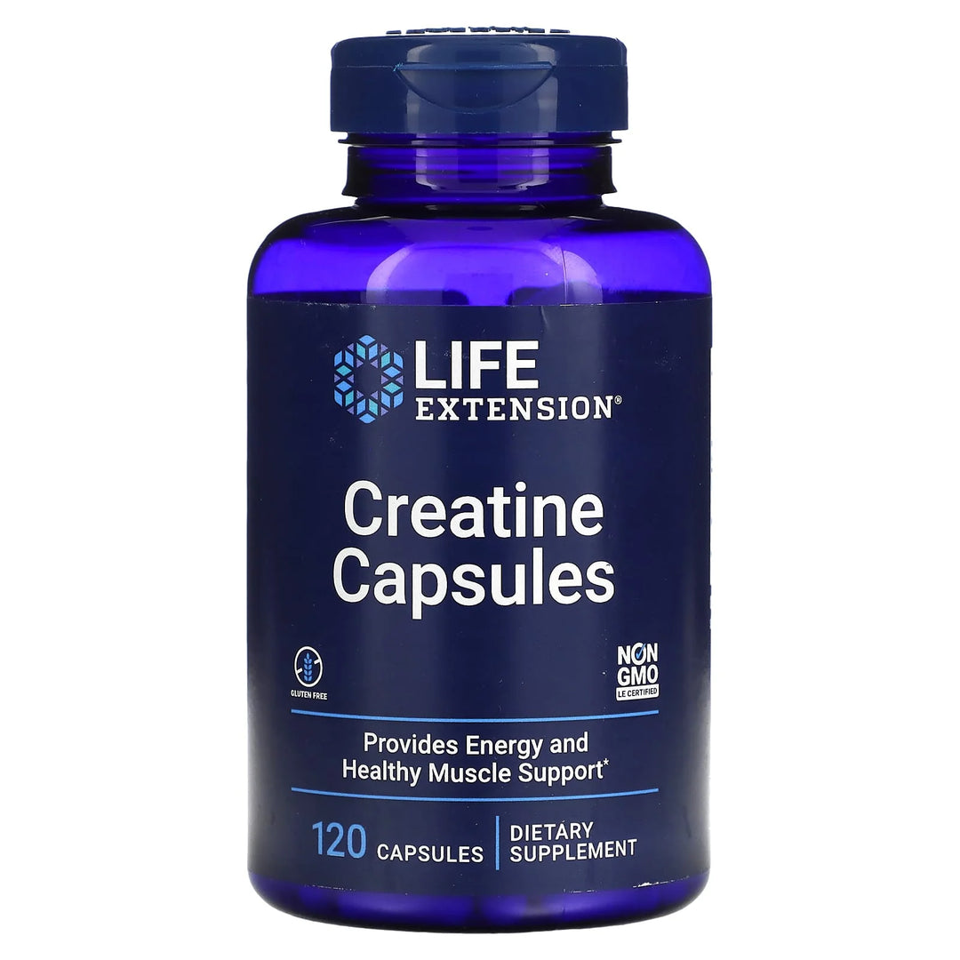 Life Extension Creatine Capsules - 120 Capsules |لايف إكستنشن كرياتين – 120 كبسولة