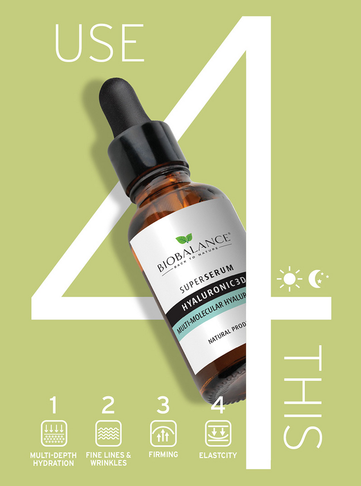 Bio Balance Hyaluronic 3D Multi Molecular Hyaluronic Acid 1% - 30ml | بايو بالانس سيروم هيالورنيك اسيد - 30 مل