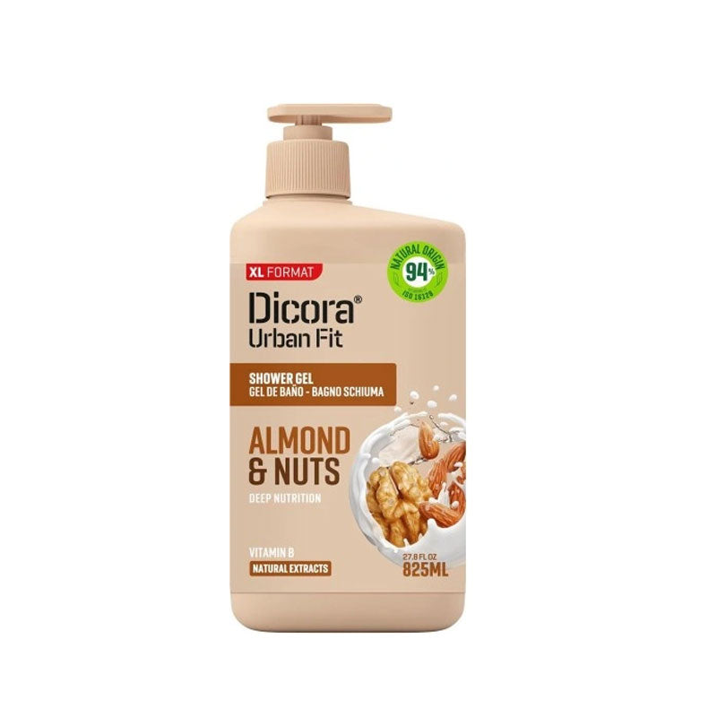 Dicora Nourishing Shower Gel Almond & Nuts - 825ml | ديكورا جل استحمام باللوز و المكسرات - 825 مل