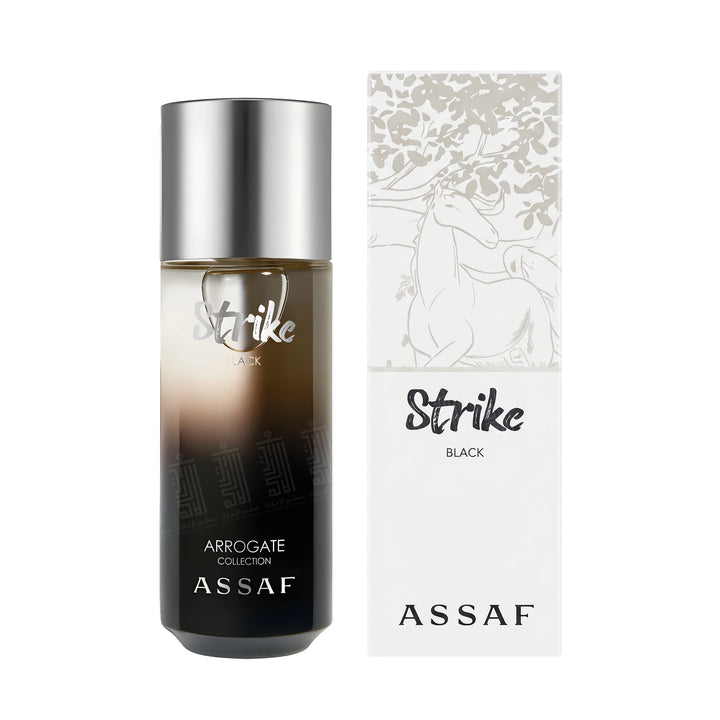 ASSAF Strike Black EdP - 125ml | عساف عطر سترايك بلاك للرجال  - 125مل