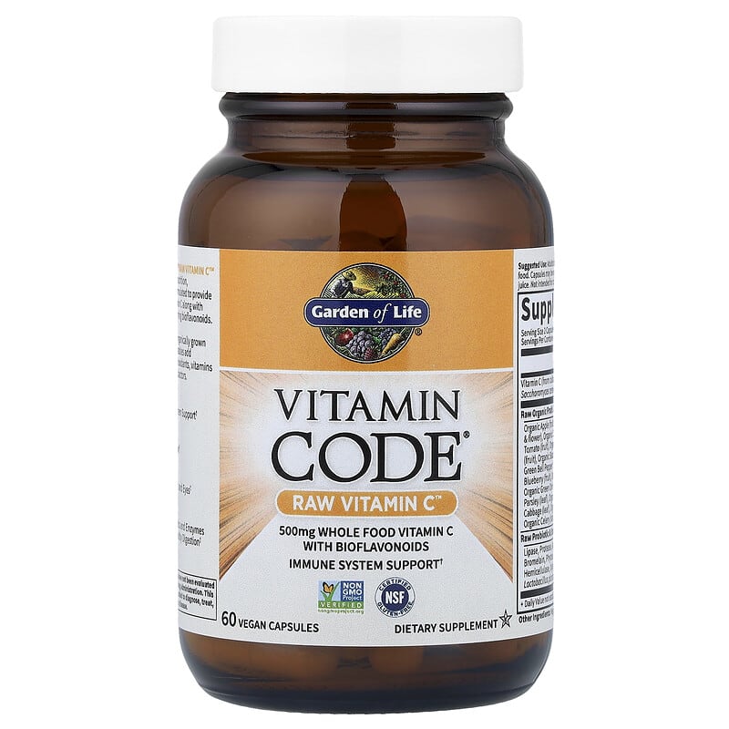 Garden of Life Vitamin Code Raw Vitamin C - 60 Vegan Capsules - 60 كبسولة | غاردن أوف لايف فيتامين كود فيتامين سي - 60 كبسولة #3