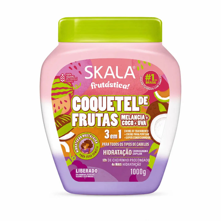 Skala Coquetel De Frutas Creme - 1000g | سكالا كريم للشعر كوكيتيل الفواكه للاطفال  - 1000 غرام
