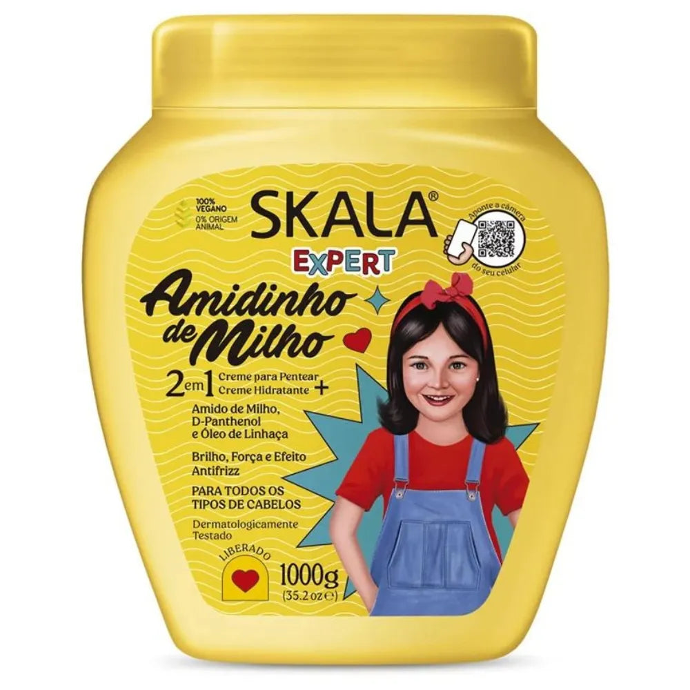 Skala Amidinho De Milho kids Creme 2 in 1 - 1000g | سكالا كريم مرطب للشعر للأطفال 2 في 1 - 1000 غرام