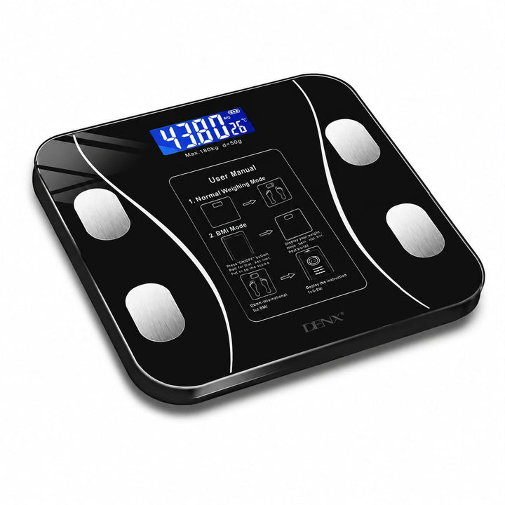 DENX Bluetooth Smart Scale Body Fat | دينكس ميزان ذكي بلوتوث لقياس الوزن وتحليل مكونات الجسم