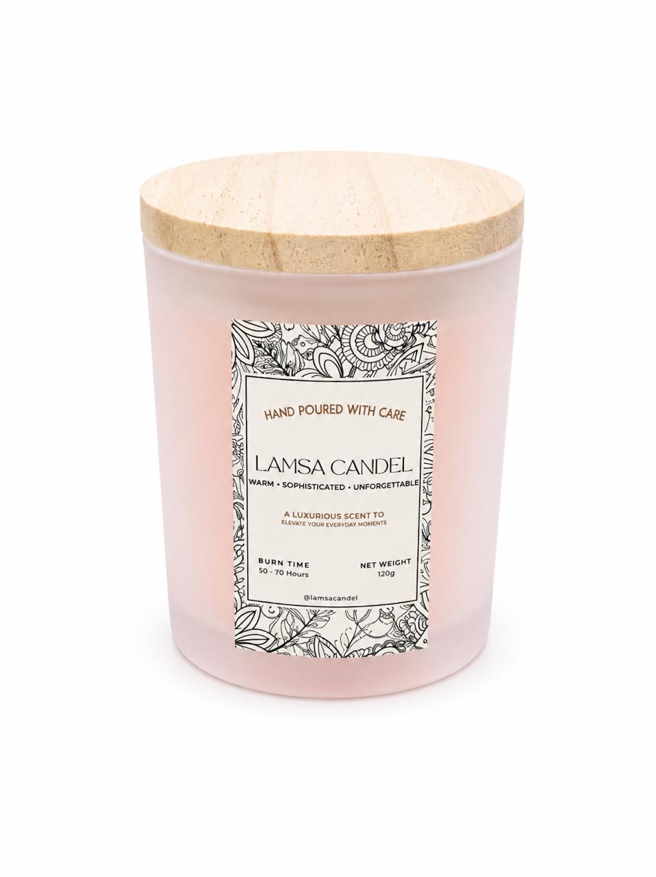 LAMSA Musk & Pomegranate Candle - 160g | لمسة شمعة - 160غ
