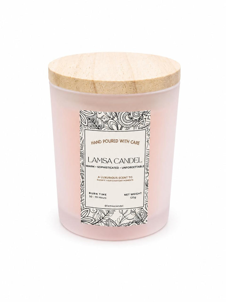 LAMSA Musk & Pomegranate Candle - 160g | لمسة شمعة - 160غ