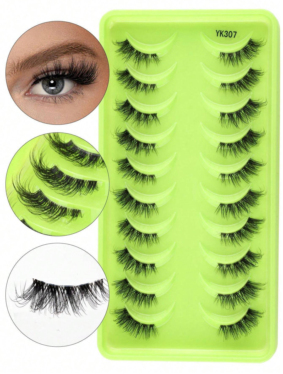 Eye Lashes - 10Pcs | رموش اصطناعية - 10 قطع
