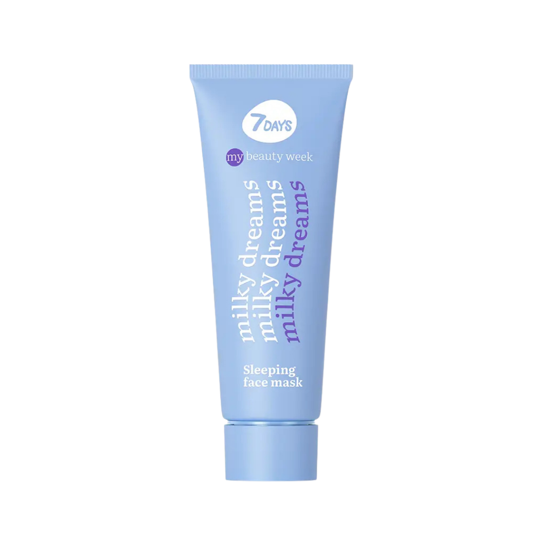 7DAYS Milky Dreams Sleeping Mask 80ml light blue squeeze tube with matching screw cap