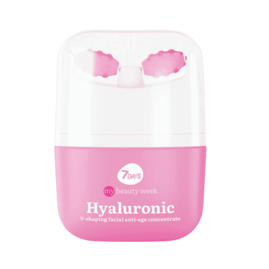 7DAYS Hyaluronic V-Shaping facial anti-age concentrate 40ml with roller applicator packaging.