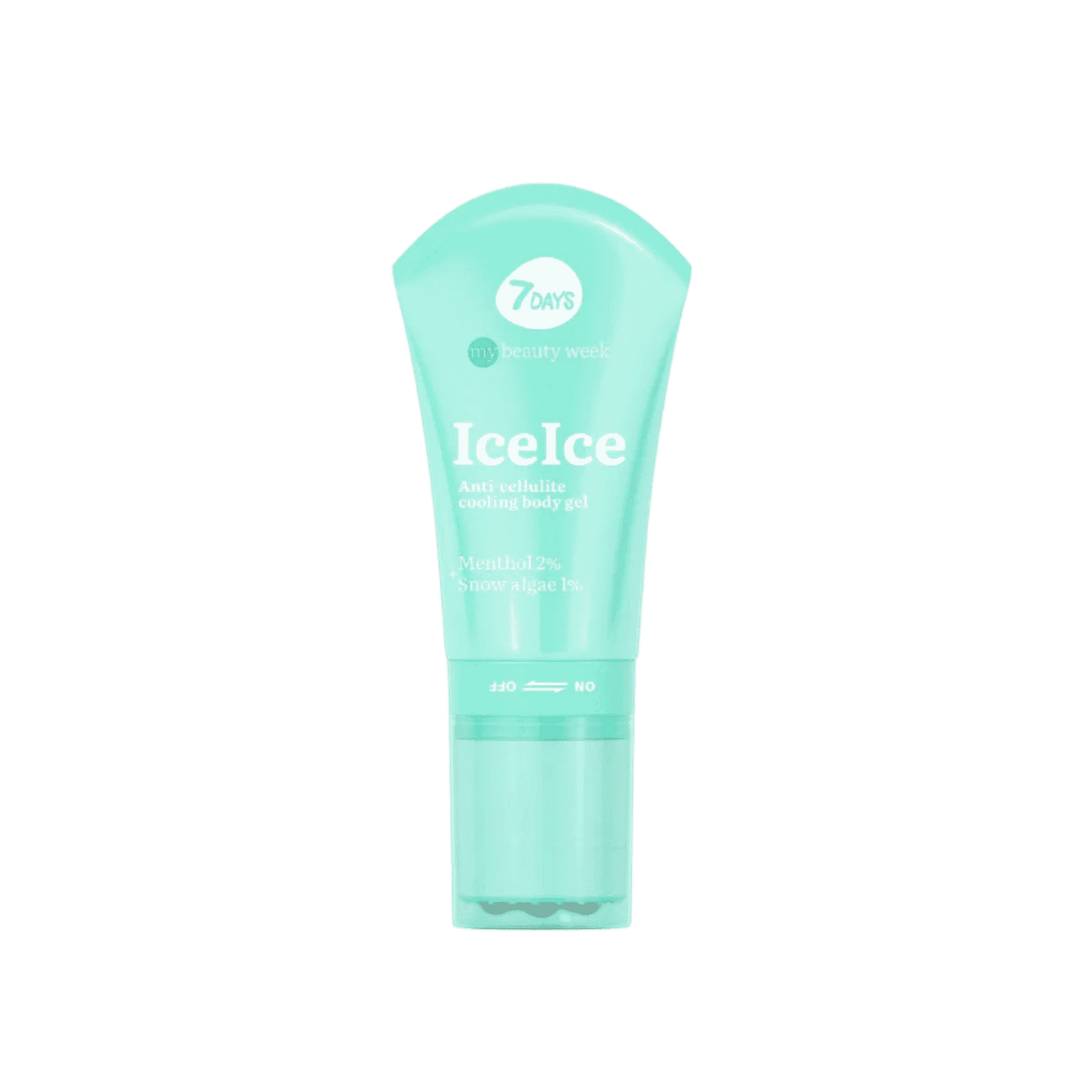 7 Days Ice Ice anti-cellulite cooling body gel with menthol in turquoise tube
