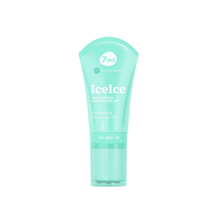 7 Days Ice Ice anti-cellulite cooling body gel with menthol in turquoise tube