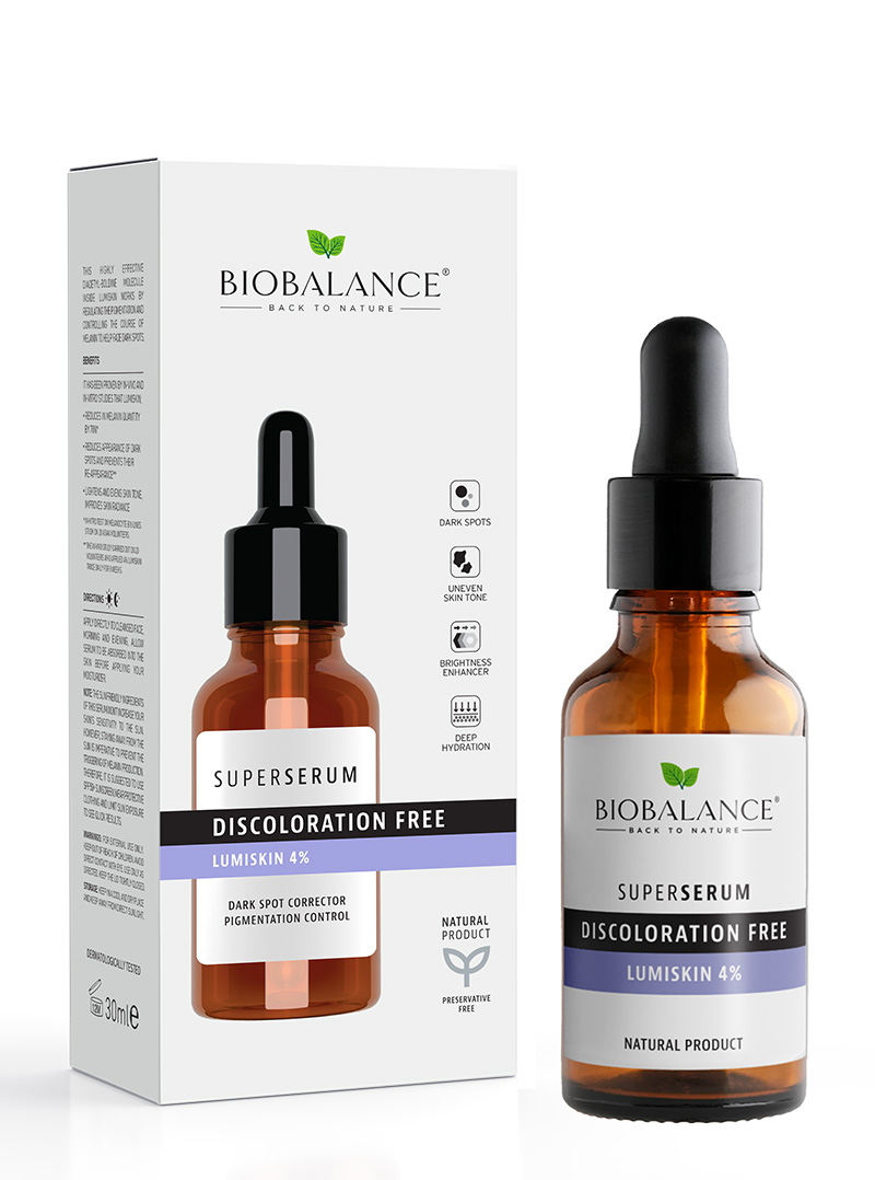 Bio Balance Discoloration Free Lumiskin 4% Super Serum - 30 ml |بايو بالانس سيروم لومسكين معالج للتصبغ والكلف  - 30 مل