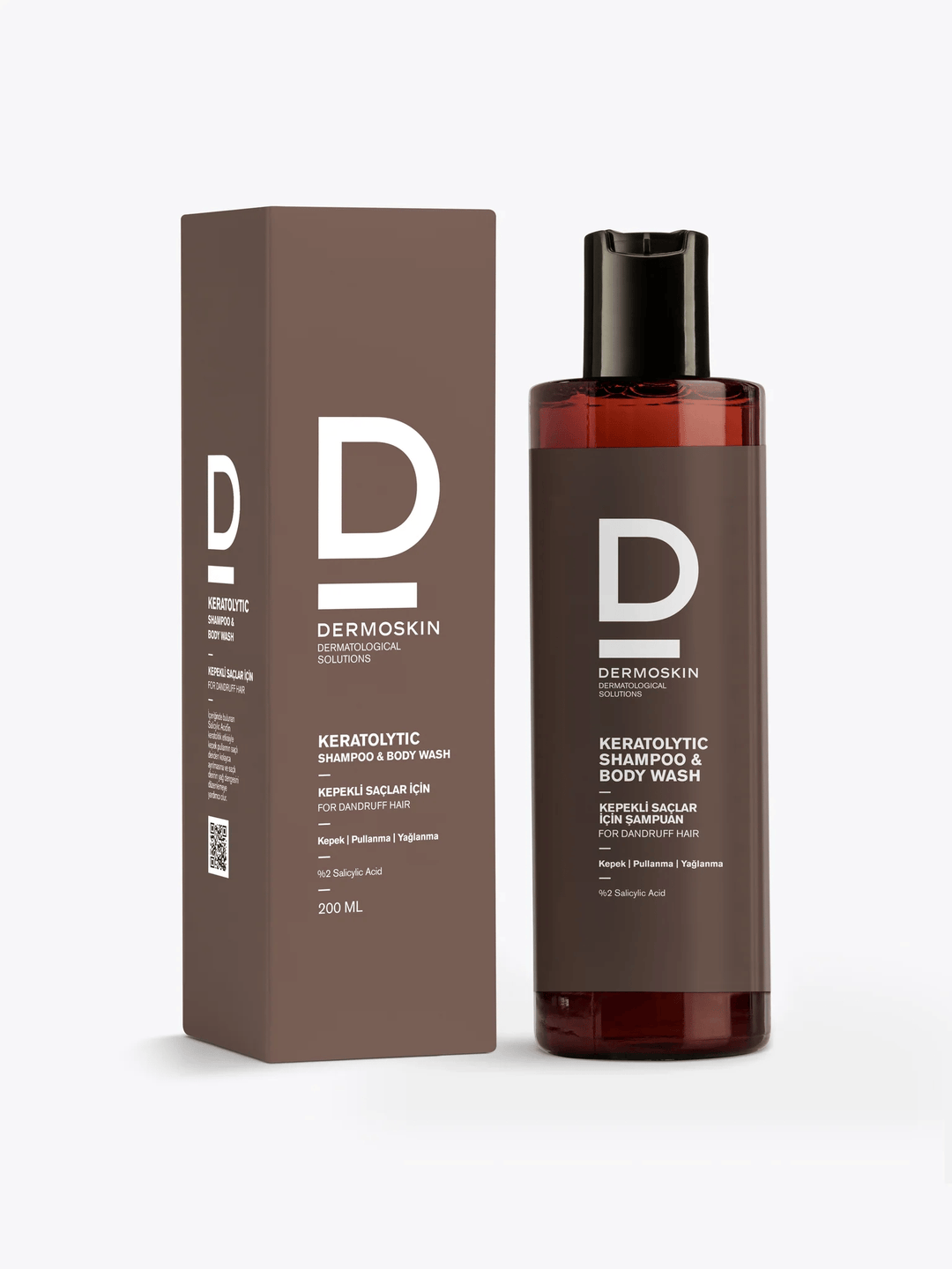 dermo skin Keratolytic Hair and Body Shampoo - 200ml | ديرمو سكين شامبو للشعر و الجسم - 200 مل