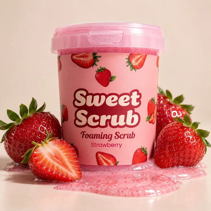 Sweet Scrub Foaming Scrub Strawberry - 500g | سويت سكراب مقشر رغوي للجسم برائحة الفراولة - 500 غ