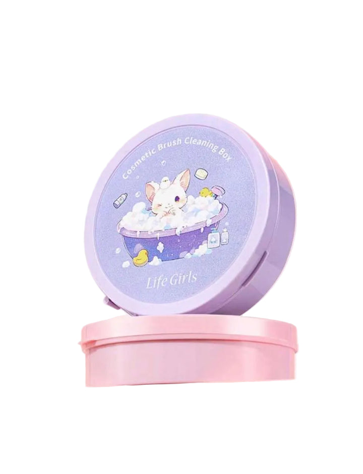Tools & Cases 1 Purple makeup brush cleaner box | صندوق تنظيف فرش المكياج