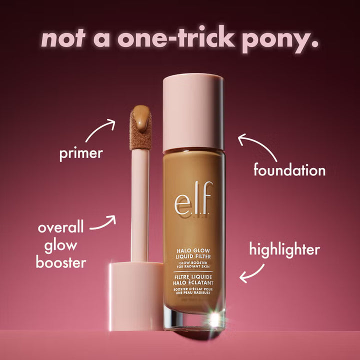 e.l.f. Halo Glow Liquid Filter Glow Booster For Radiant Skin - 31.5ml | الف هالو جلوي سائل فلتر - 31.5مل