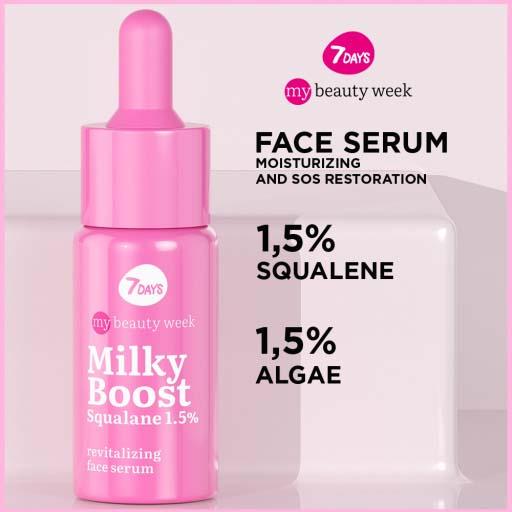 7DAYS Milky Boost Squalane 1.5% Revitalizing Face Serum - 20ml | زد برفكت سيروم ميلكي بوست - 20مل #1