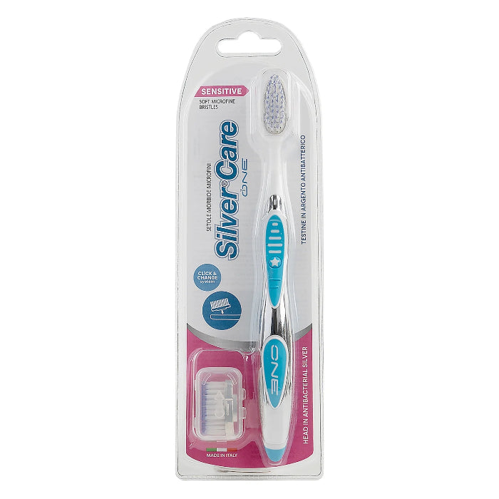 Silver Care Sensitive Soft Microfine  Bristles With Extra Head | سيلفر كير فرشاة أسنان للأسنان و اللثة الحساسة