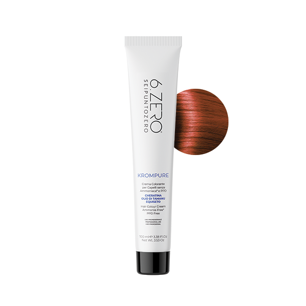 6. Zero KROMPURE Gentle hair colour cream free of ammonia and PPD +9% Ossidante free - 100ml | 6 زيرو صبغة للشعر خالية من الأمونيا - 100 مل