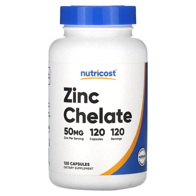 Nutricost Zinc Chelate 50mg - 120 Capsules | نوتريكوست زنك كيلات - 120 كبسولة #1