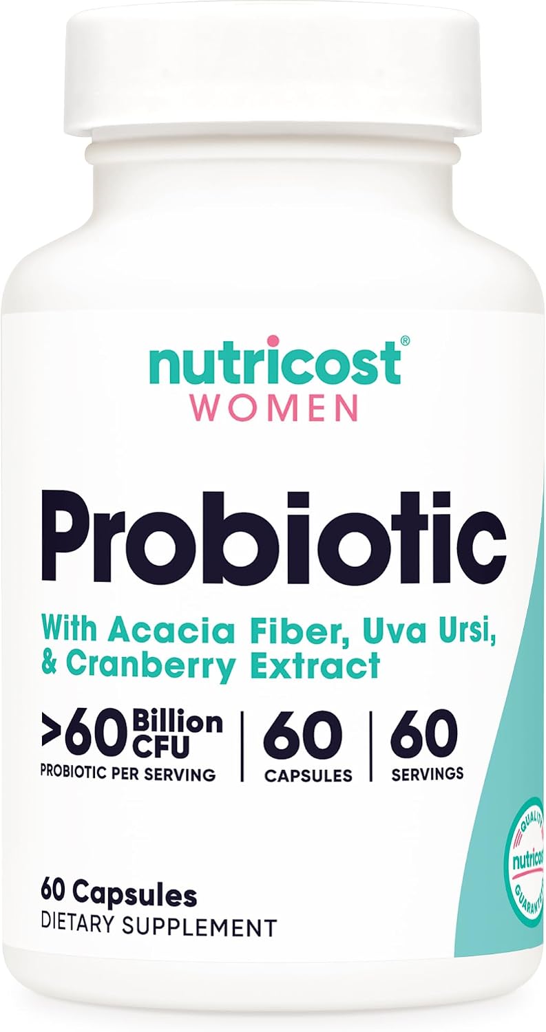 Nutricost Probiotic For Women - 60 Capsules | نيوتريكوست بكتيريا نافعة للنساء لدعم الهضم- 60 كبسولة