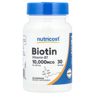 Nutricost Biotin 10 000 mcg - 30 Capsules | باوتين 10000 مكغ - 30 كبسولة