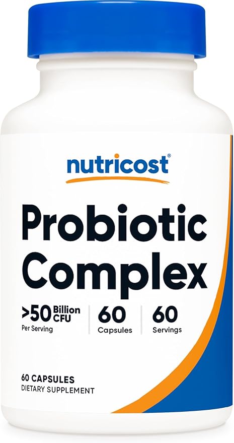 Nutricost Probiotic Complex - 50 Billion CFU - 60 Capsules | نيوتريكوست بروبيوتك كومبلكس - 60 كبسولة