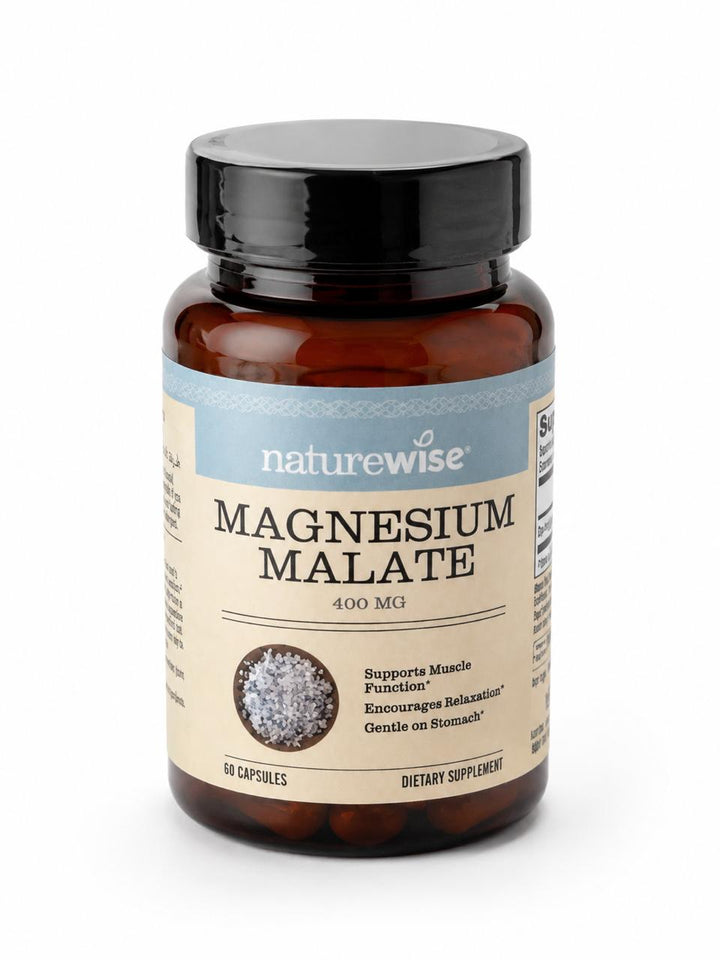 nature wise Magnesium Malate - 60 Capsules | نيتشر وايز مغنيسيوم ماليات 400 ملغ - 60 كبسولة