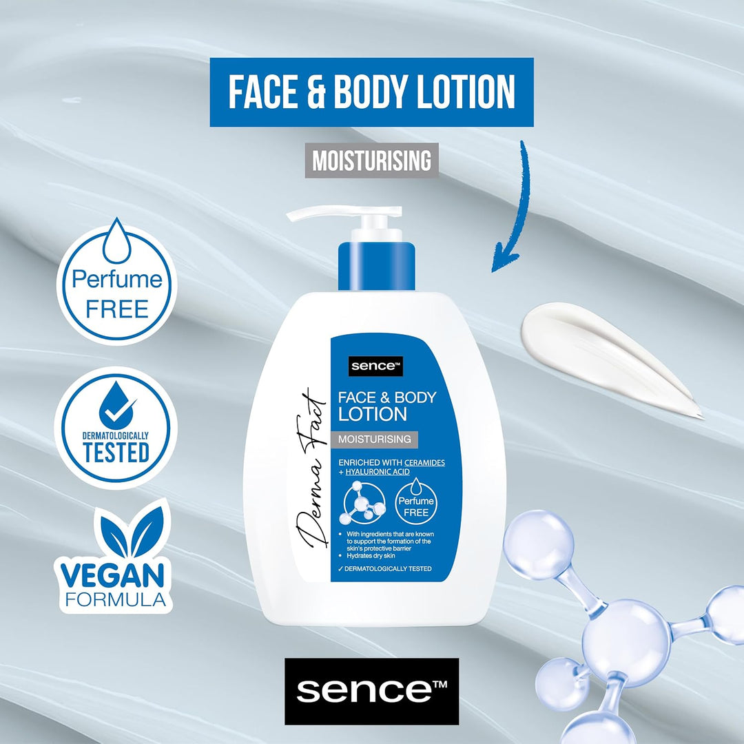 Sence Beauty Face & Body Lotion Moisturising - 250ml | سينس بيوتي لوشن مرطب للوجه و الجسم - 250 مل