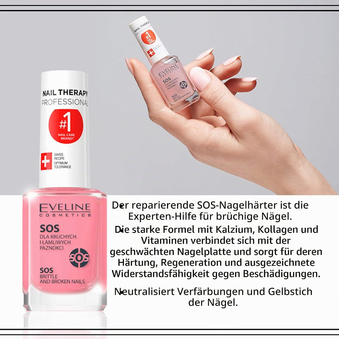 EVELINE Moisturizing vitamin to treat broken and brittle nails - 12ml | ايفلين بلسم لتقوية الأظافر - 122 مل