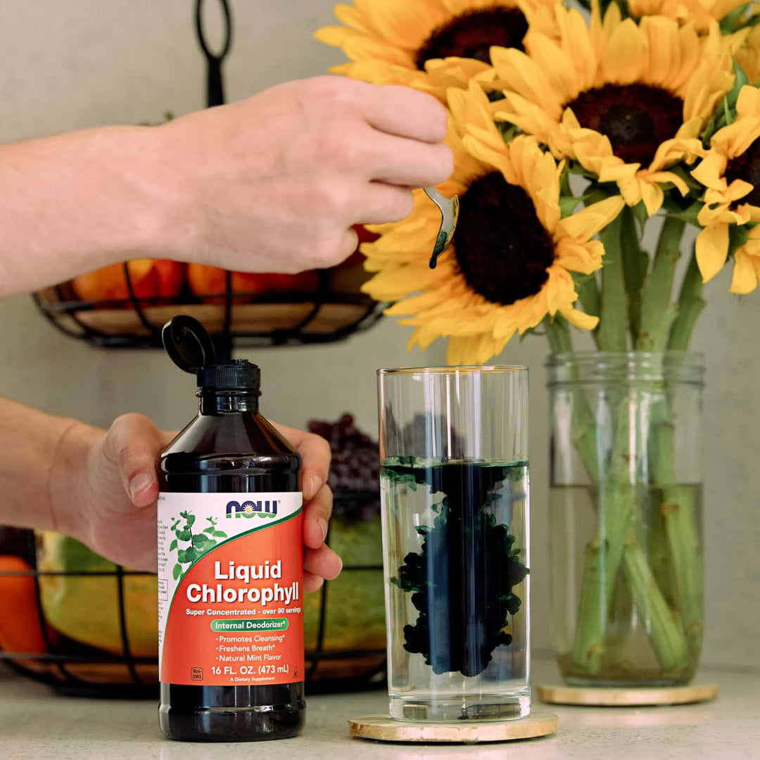 now Liquid Chlorophyll - 473ml | ناو مكمل غذائي سائل الكلوروفيل - 473 مل