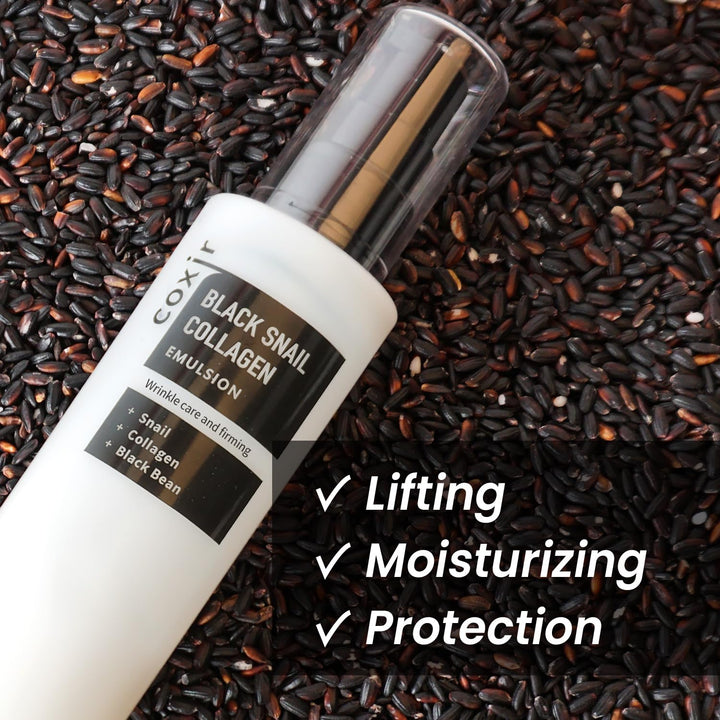 Coxir Black Snail Collagen emulsio - 100ml| كوكسر إيمولشن الحلزون الأسود بالكولاجين-100 مل