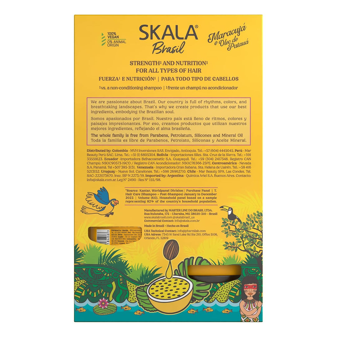 SKALA Maracuja Shampoo and Conditioner Kit Maracujá e Óleo de Patauá - 325ml | سکالا مجموعة شامبو وبلسم ماراكوجا - 325مل