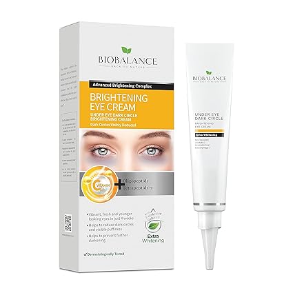Bio Balance Brightening Eye Cream For Dark Circle - 15ml | بايو بالانس كريم مفتح للهالات تحت العين ومضاد للتجاعيد  - 15 مل