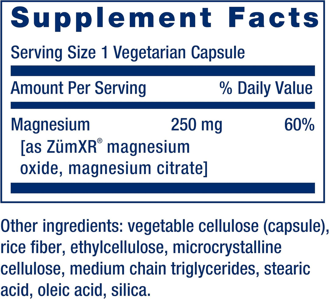Life Extension Extend Release Magnesium - 60 Vegetarian Capsules| لايف إكستنشن مغنيسيوم ممتد الإطلاق - 60 كبسولة نباتية